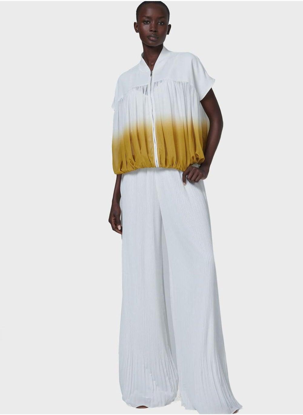Wide-Leg Plisse Trousers for Summer - Image 1