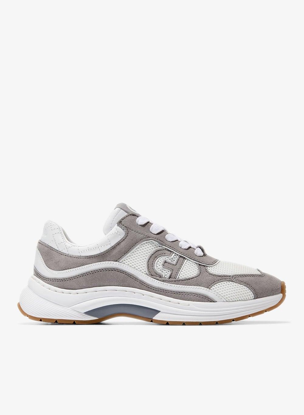 Women's GrandPro Eleeana White Frost Gray Running Sneakers - Image 1