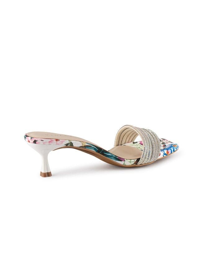 Women One Strap Mid Heel Sandals - Image 1