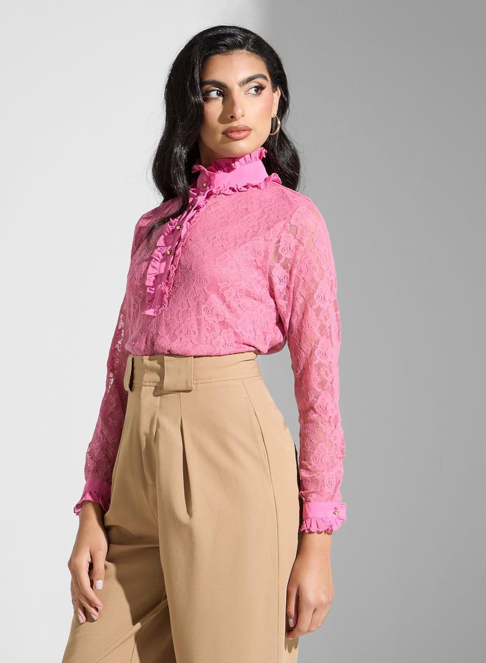 Long Sleeve Polyester Blouses for Modest Wear - Image 1