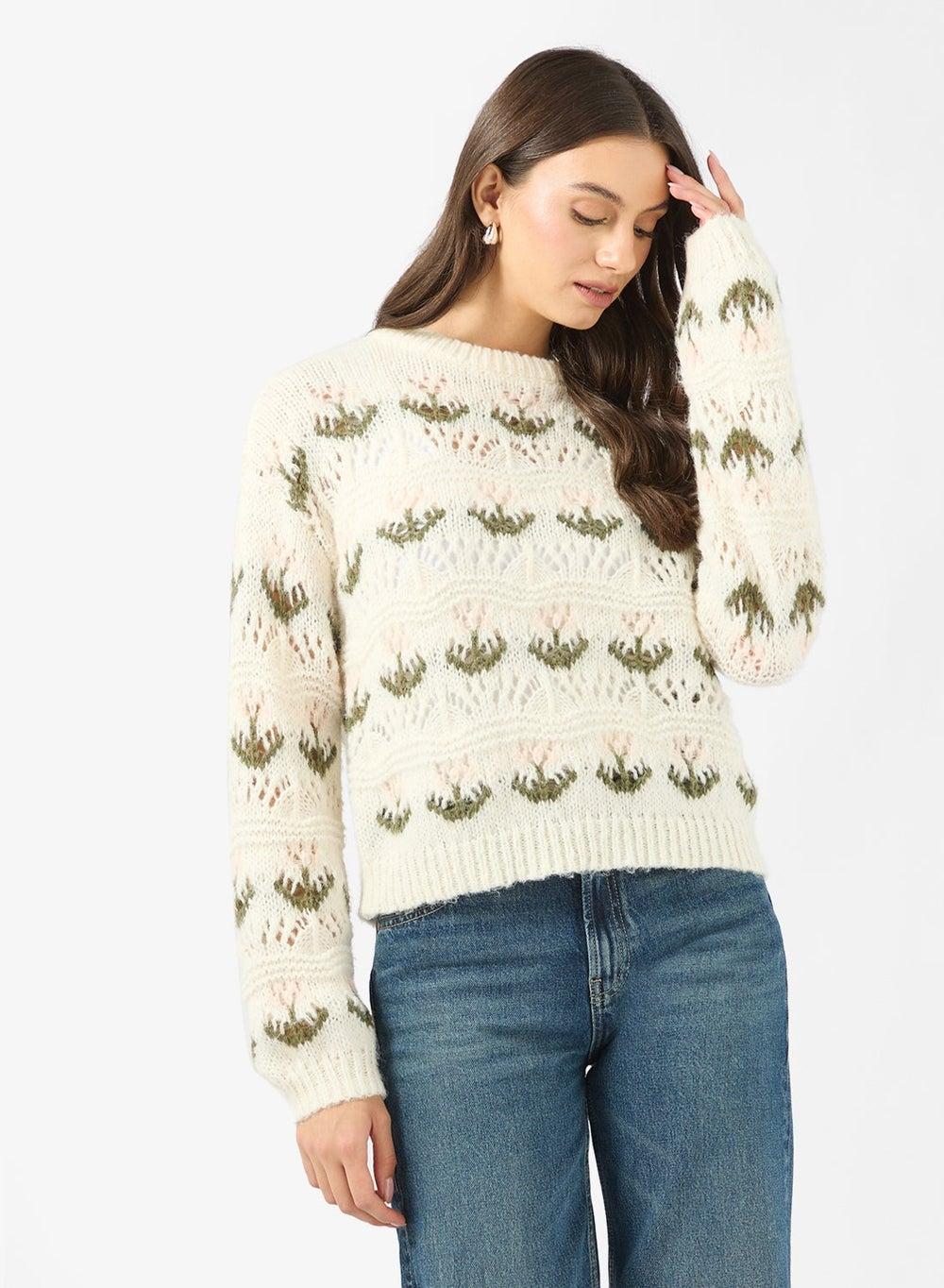 Vmidelle Long Sleeve Crew-Neck Pullover Sweater - Image 1