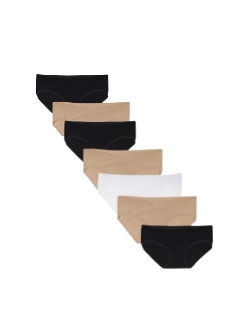 Low Waist Bamboo Cotton Maternity Panty Pack of 7 - Image 1