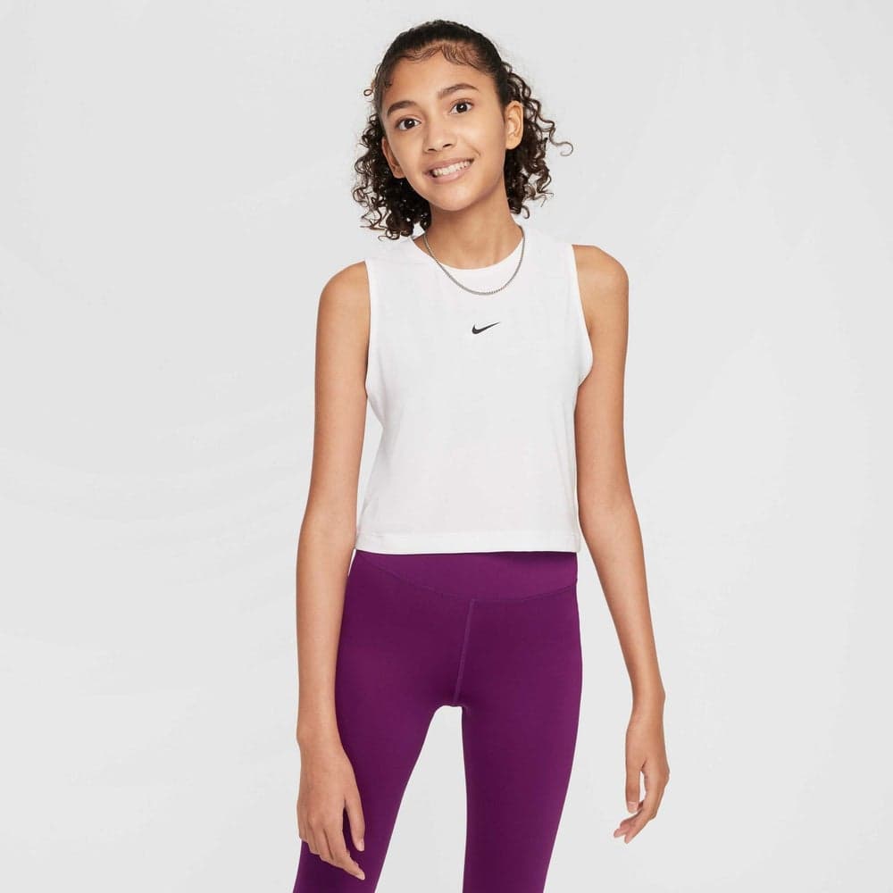 Girls' Pro Dri-FIT Cropped Training Tank Top - Image 1