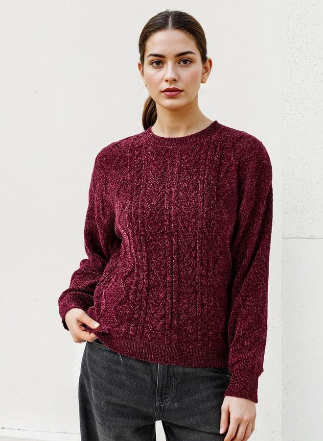 2Xtremz Textured Chenille Long Sleeve Sweater - Image 1