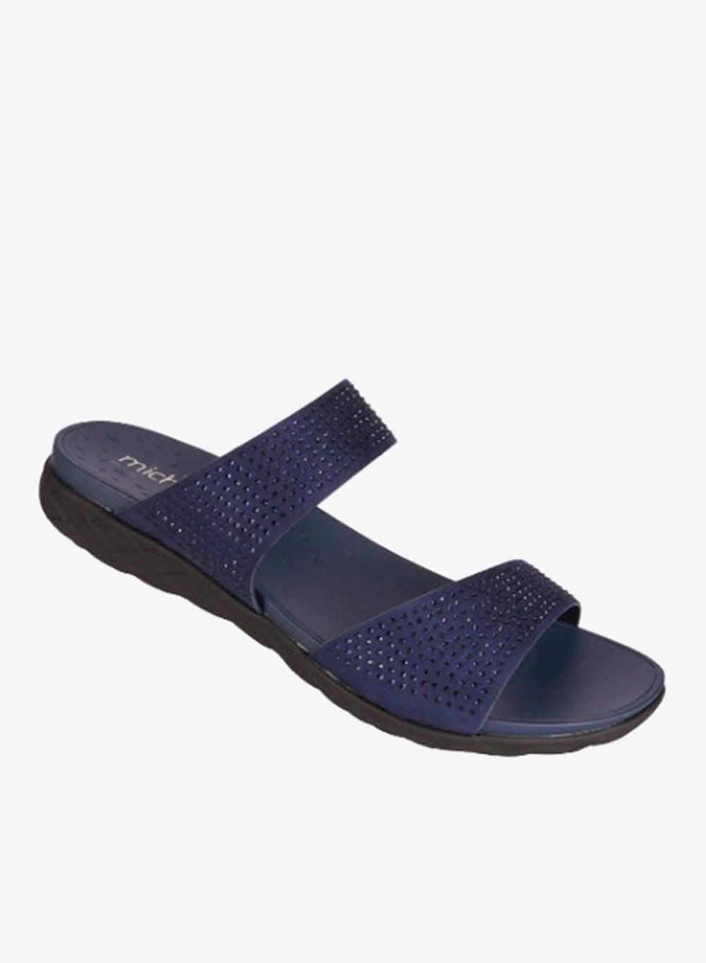 092-2578 Michelle Morgan Navy Casual Mule Sandals - Image 1