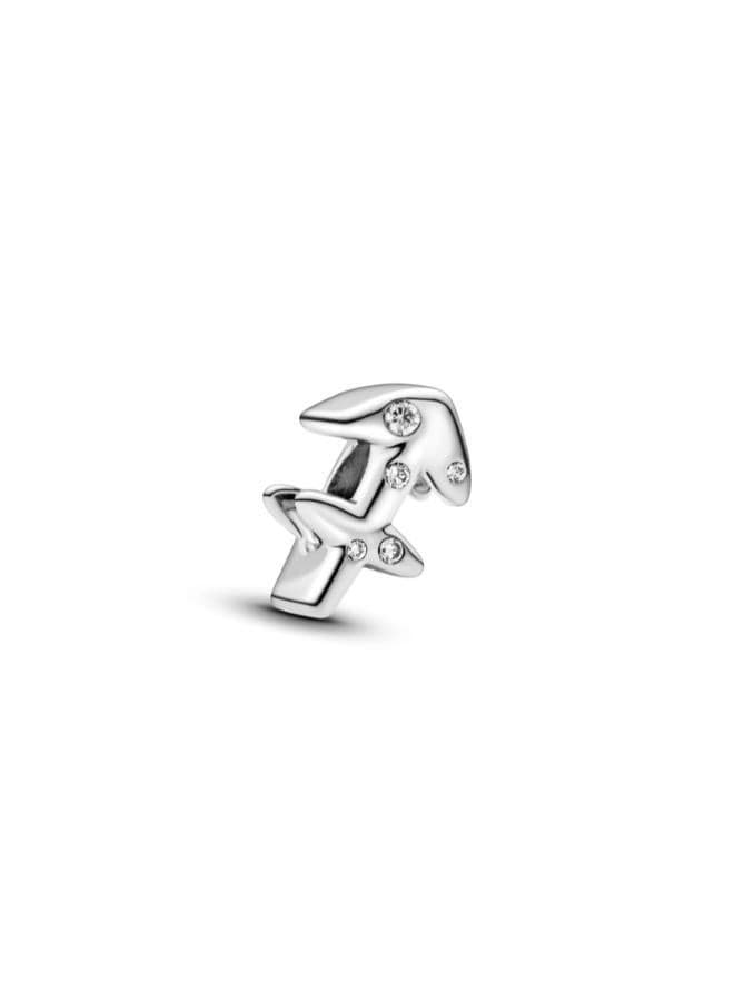 Sparkling Sagittarius Sterling Silver Zodiac Charm - Image 1