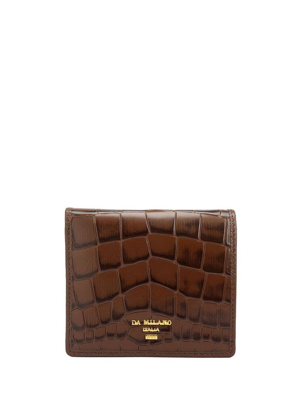 Da Milano Brown Genuine Leather Ladies Wallet - Image 1