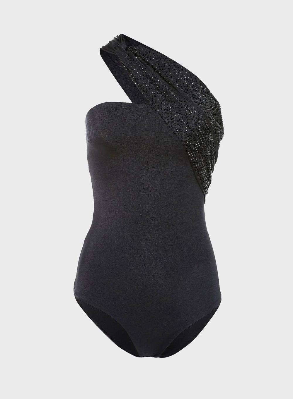 One Shoulder Padded Swimsuit - Image 1