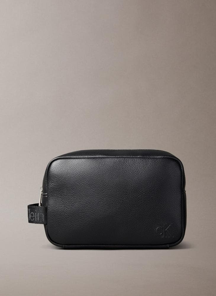 Zip Around Toiletry Bag with Monogram Logo - Image 1