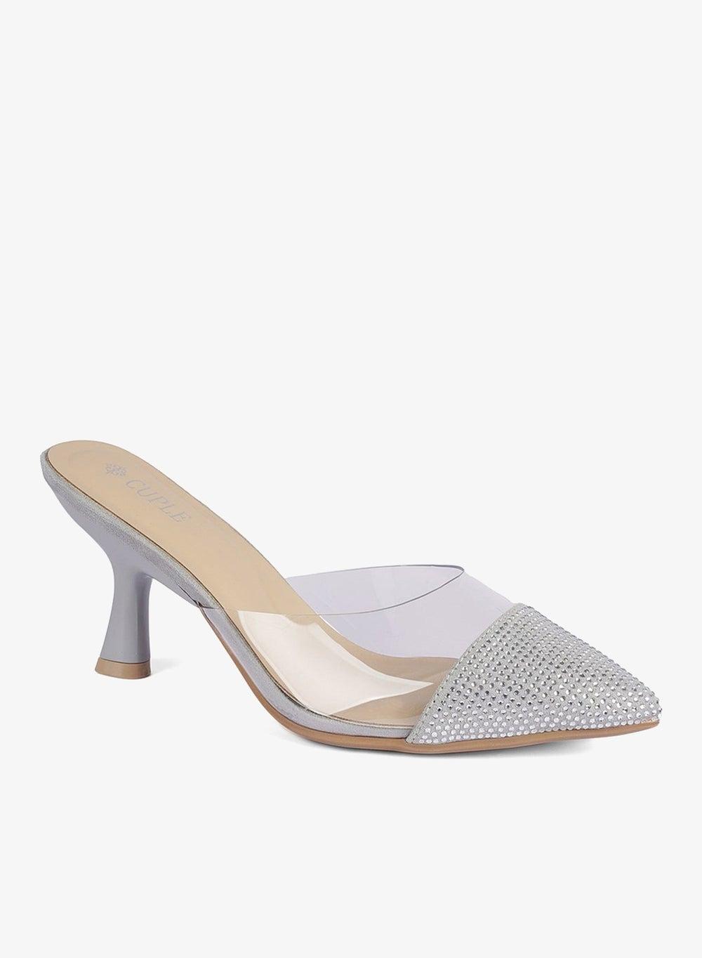 Ladies Festive Heeled Mules - Image 1