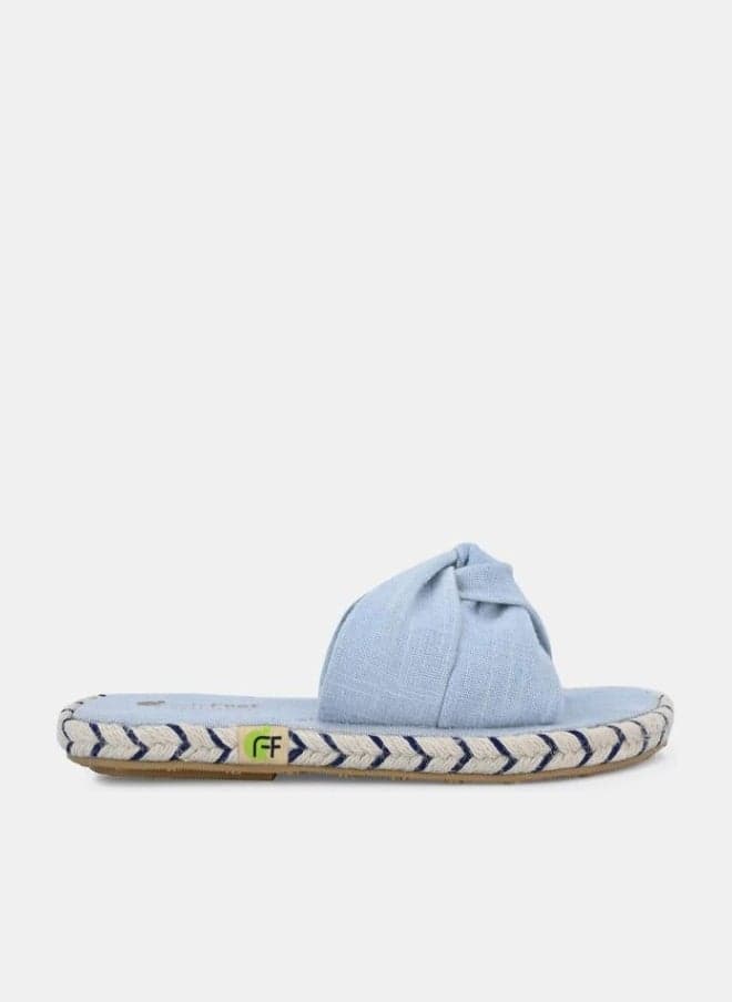 Fresh Feet Twist Strap Open Toe Flat Sandals - Image 1