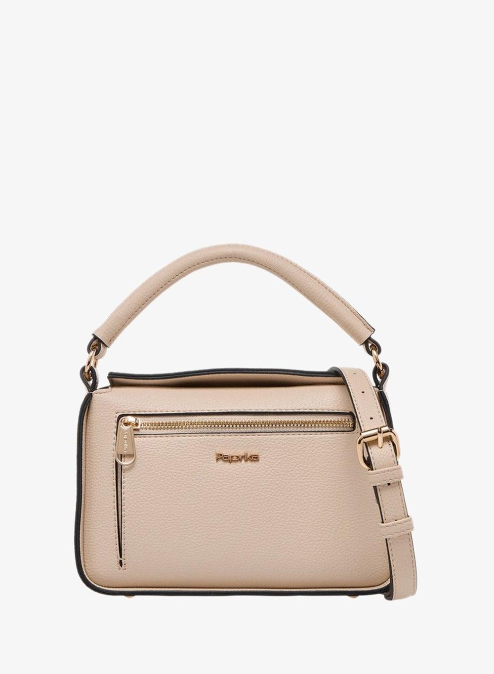 Textured Crossbody Bag with Detachable Strap - Image 1