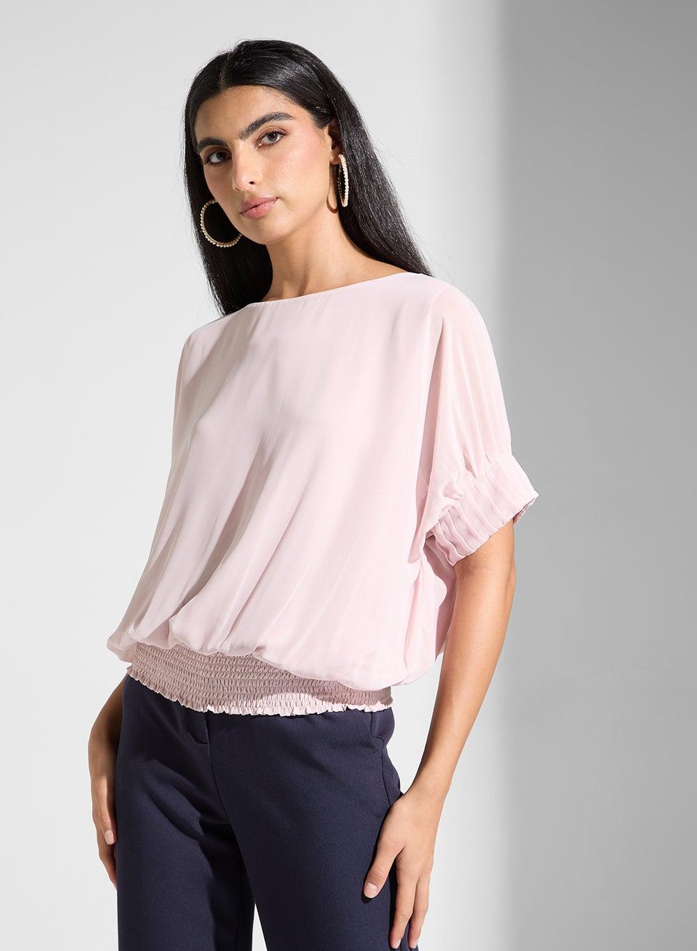 Short Sleeve Modest Blouse for Women - Image 1