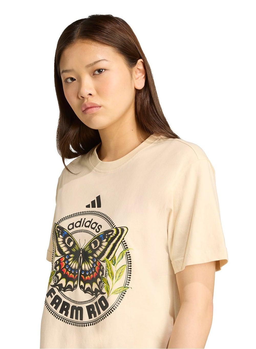 adidas x FARM Rio Graphic Butterfly T-Shirt - Image 1