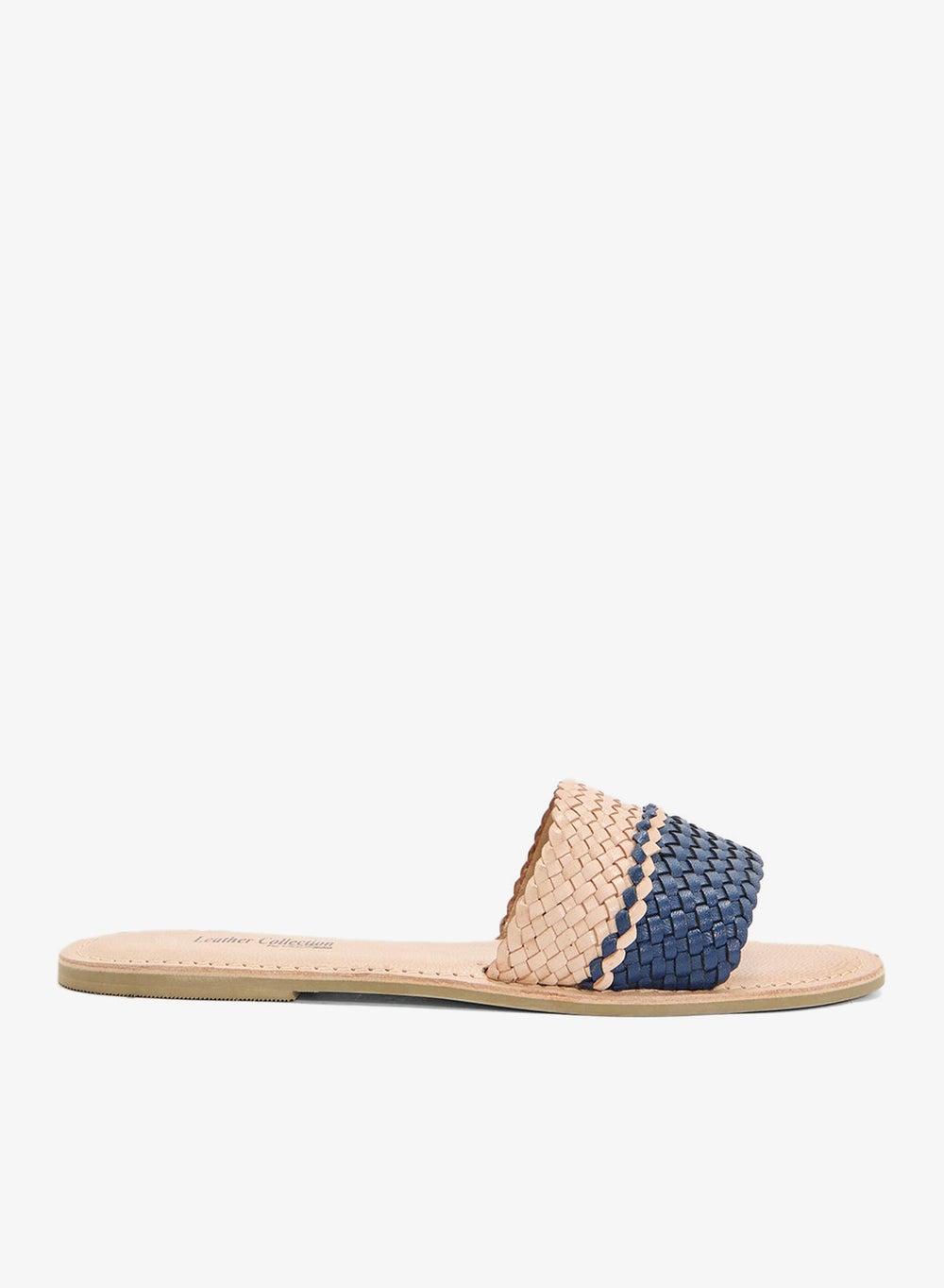 Striped Summer Flat Sandal for Easy Warm-Weather Wear - Image 1