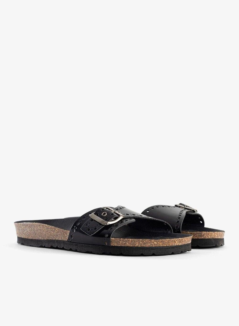 Ballarat Flat Sandal with Cork Sole - Image 1