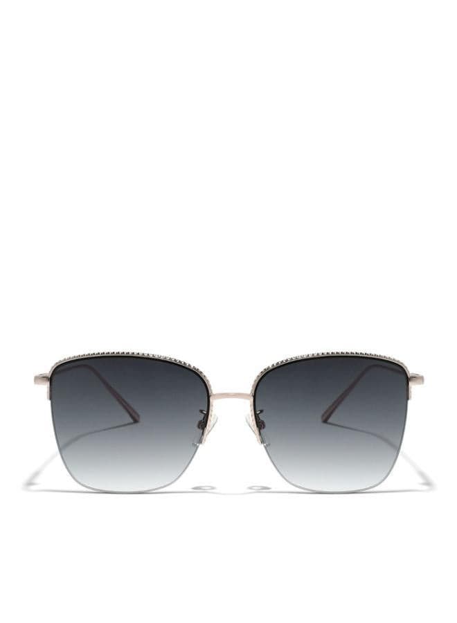 MAGNOLIA Women’s Blue Sunglasses in Rose Gold Metal - Image 1