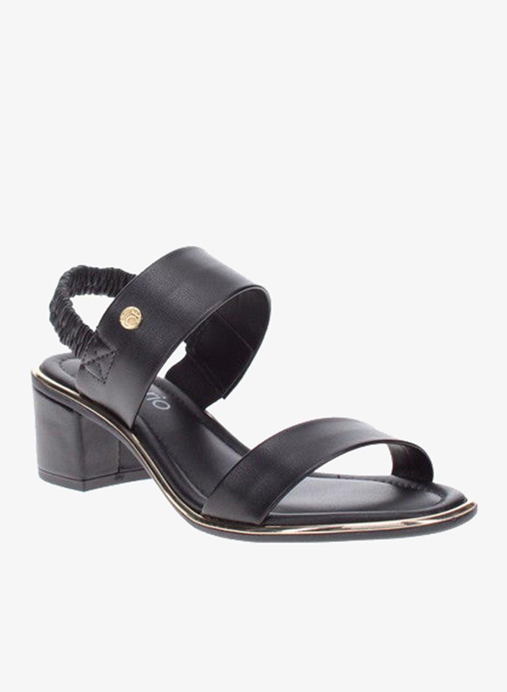 Mid Heel Sling Back Sandals with Ankle Strap - Image 1
