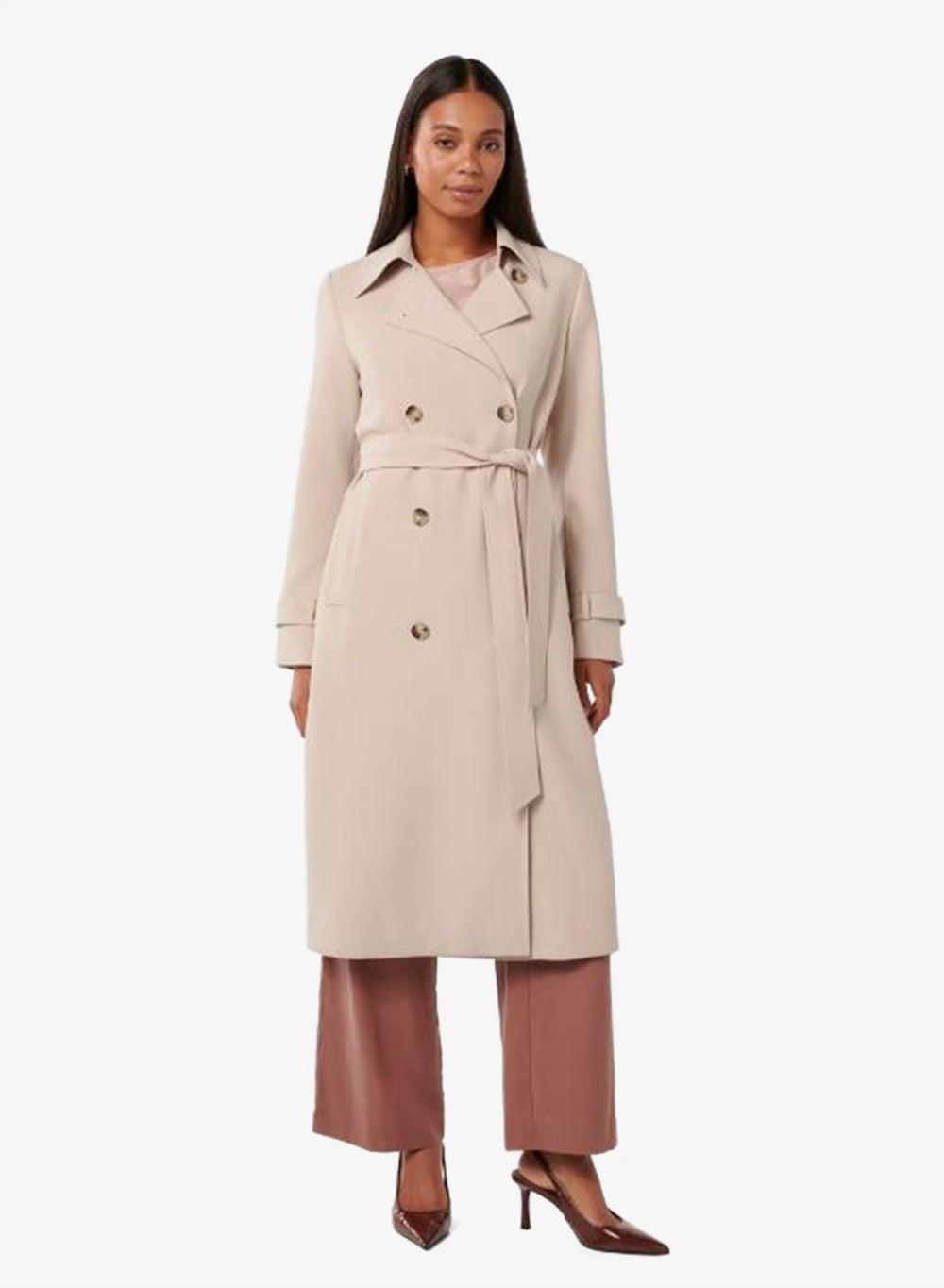 Leanne Fitted Crepe Trench Coat - Image 1