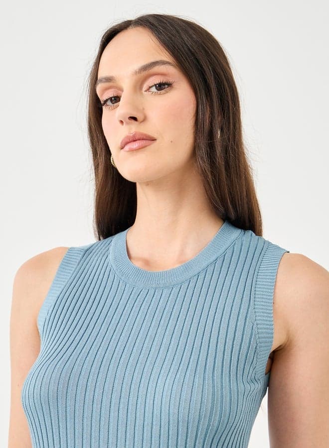 Styli Sleeveless Ribbed Top - Image 1