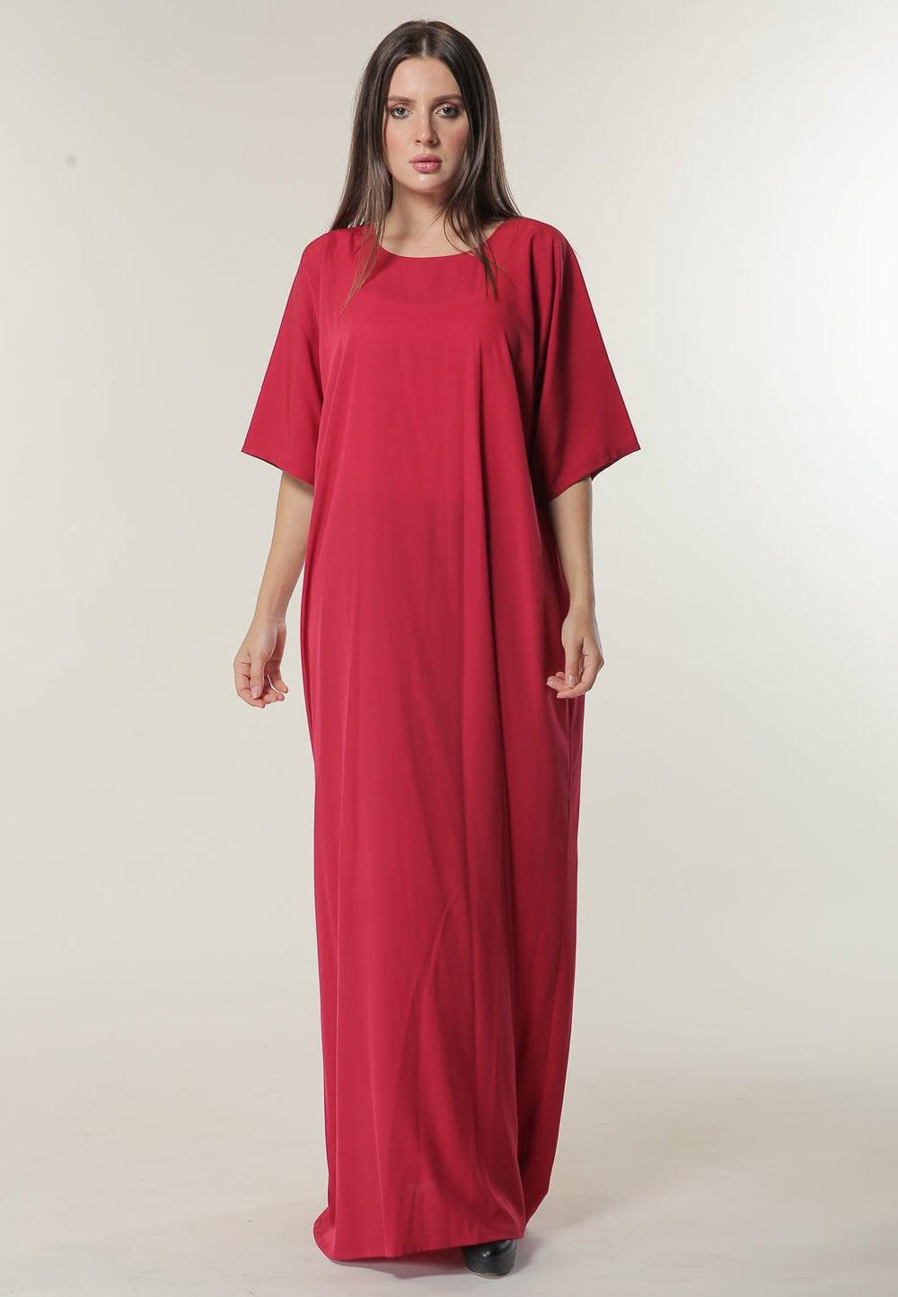 Elegant Crew Neck Casual Abaya - Image 1