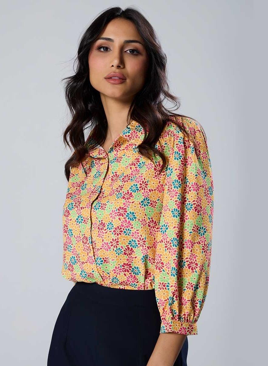 Ditsy Floral Printed Top for Women - Image 1