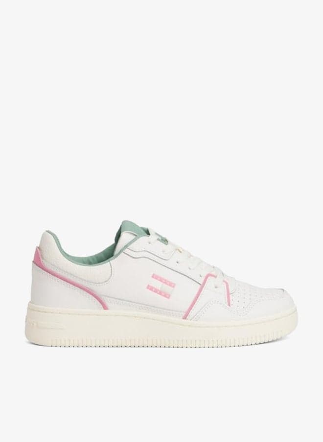 Retro Basket Low-Top Leather Sneakers - Image 1