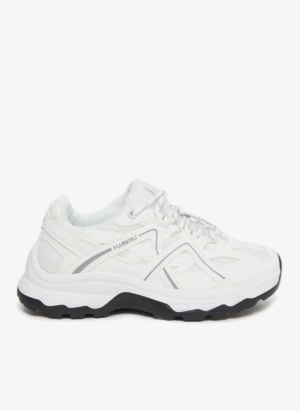 White Chunky Lace Up Sneaker for Women - Image 1