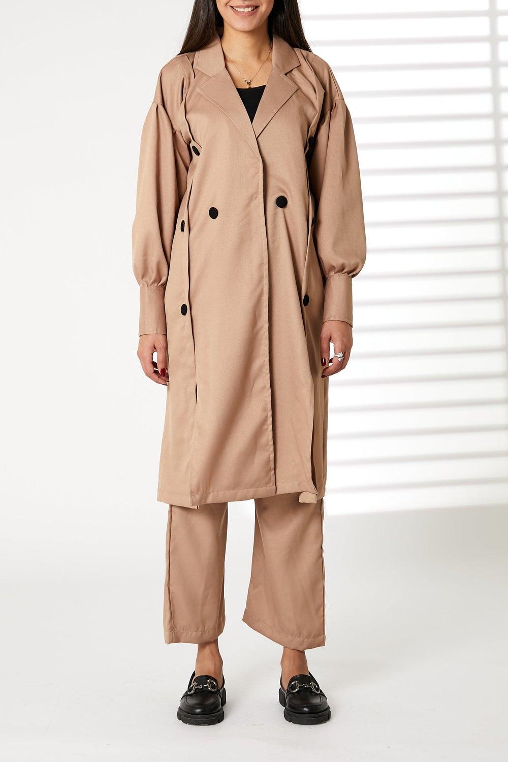 Barbie Crepe Trench Coat Set for Women - Image 1
