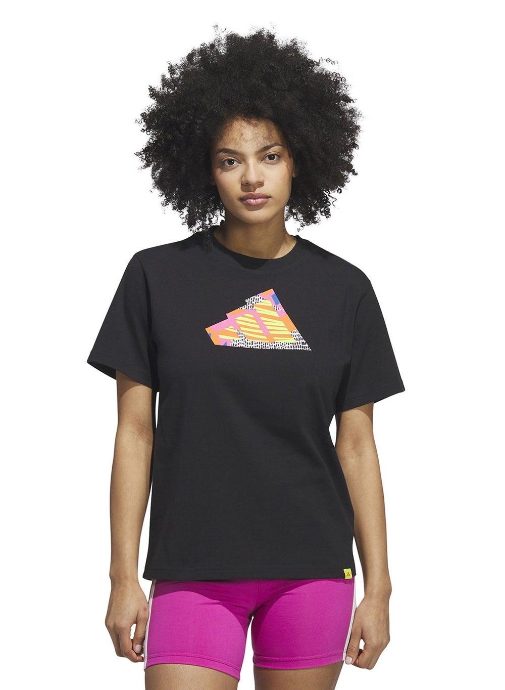 DIY Collage Graphic Cotton T-Shirt for Women - Image 1