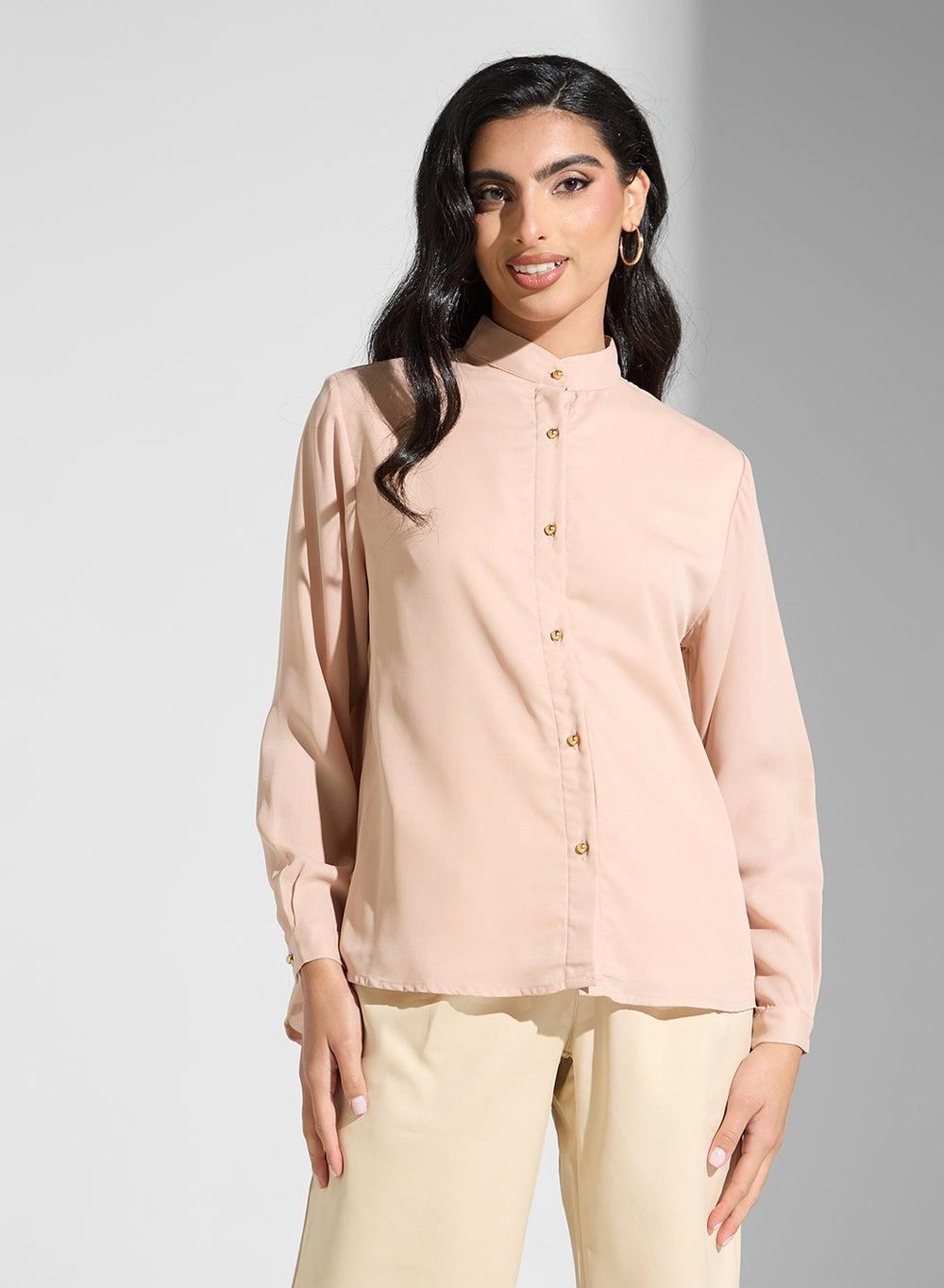Long Sleeve Polyester Blouses for Modest Wear - Image 1