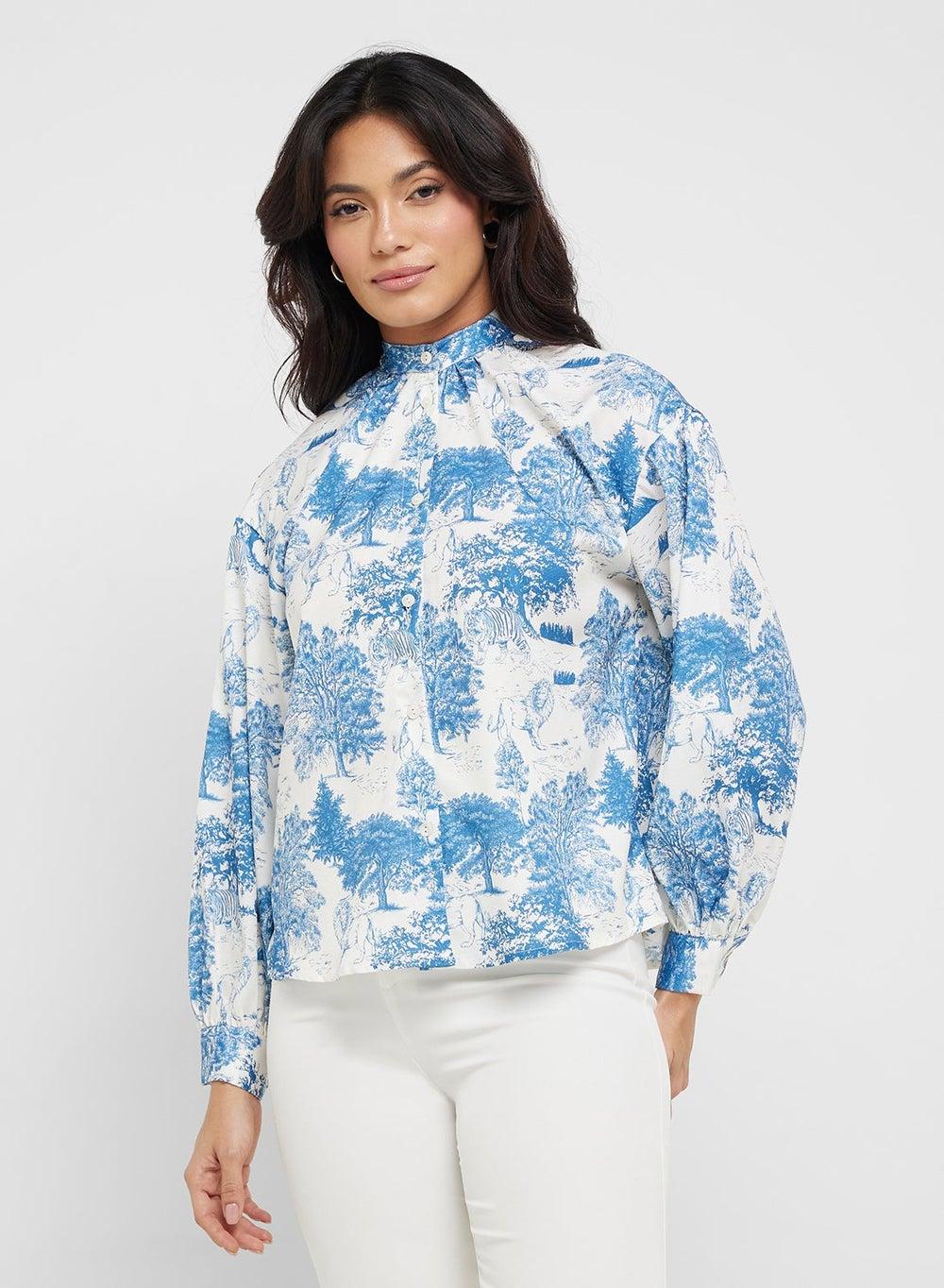 Floral Print Women’s Blouse - Image 1
