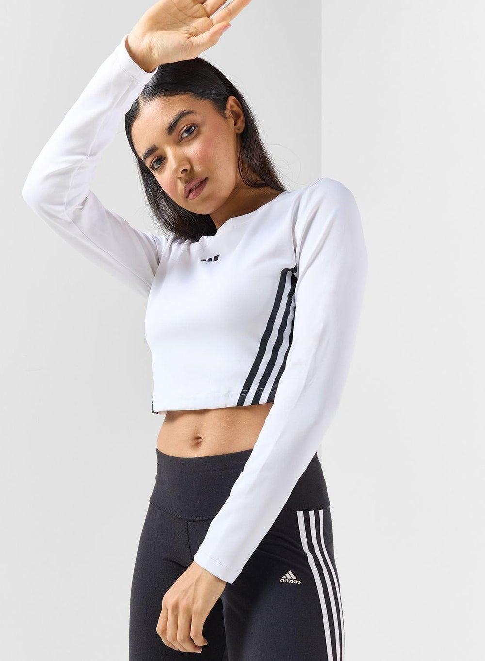 adidas HYPGLM Crop Long Sleeve Tee - Image 1