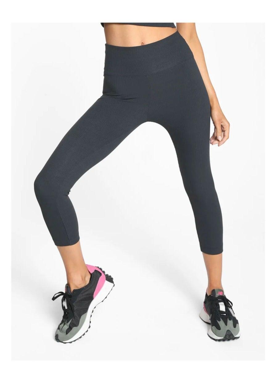 Koral Ringer Rib High-Rise Capri A2063Hr22-S-Blk - Image 1