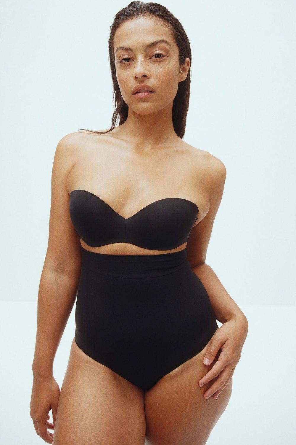 Padded Microfibre Balconette Bra with Side Support - Image 1