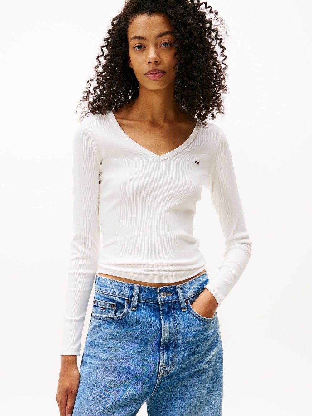 Tommy Hilfiger Slim Fit V-Neck T-Shirt - Image 1