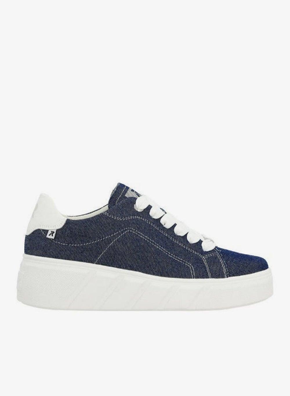 116-1153 Rieker W0501-14 Ocean Blue Casual Trainers - Image 1