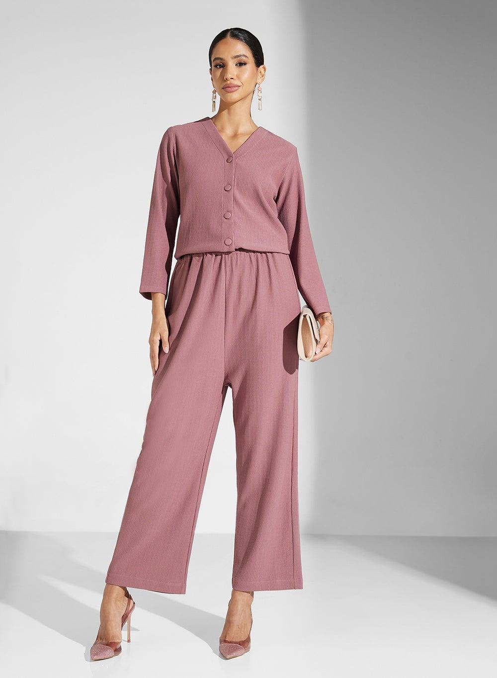 2 Piece Long Sleeve Pant and Top Set - Image 1