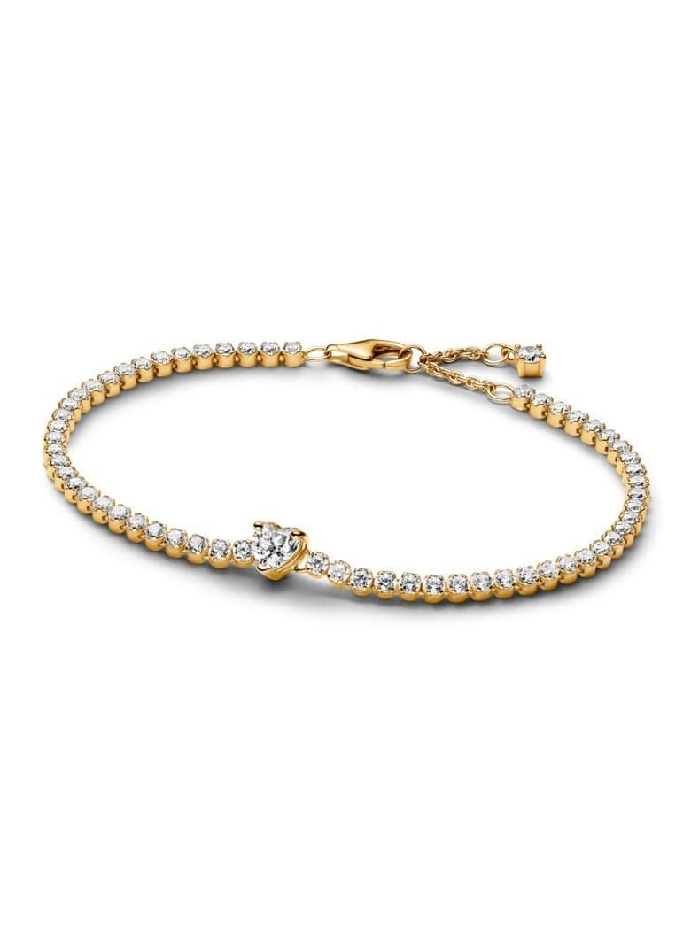 Sparkling Heart Tennis Bracelet - Image 1