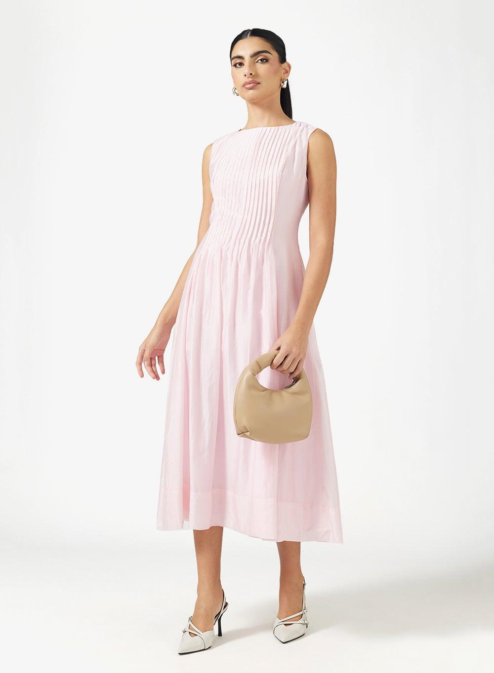 Sleeveless A-Line Midi Dress - Image 1
