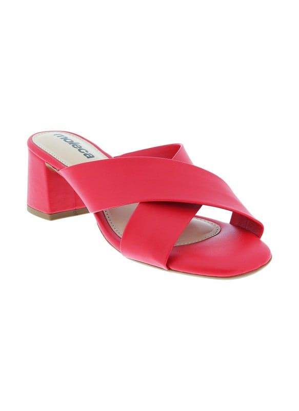 Mid Heel Sling Back Sandals with Ankle Strap - Image 1