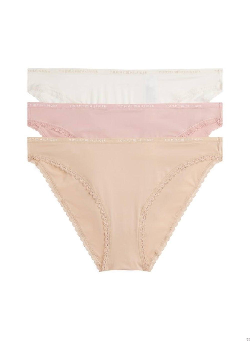 3-Pack Lace Trim Logo Waistband Briefs - Image 1