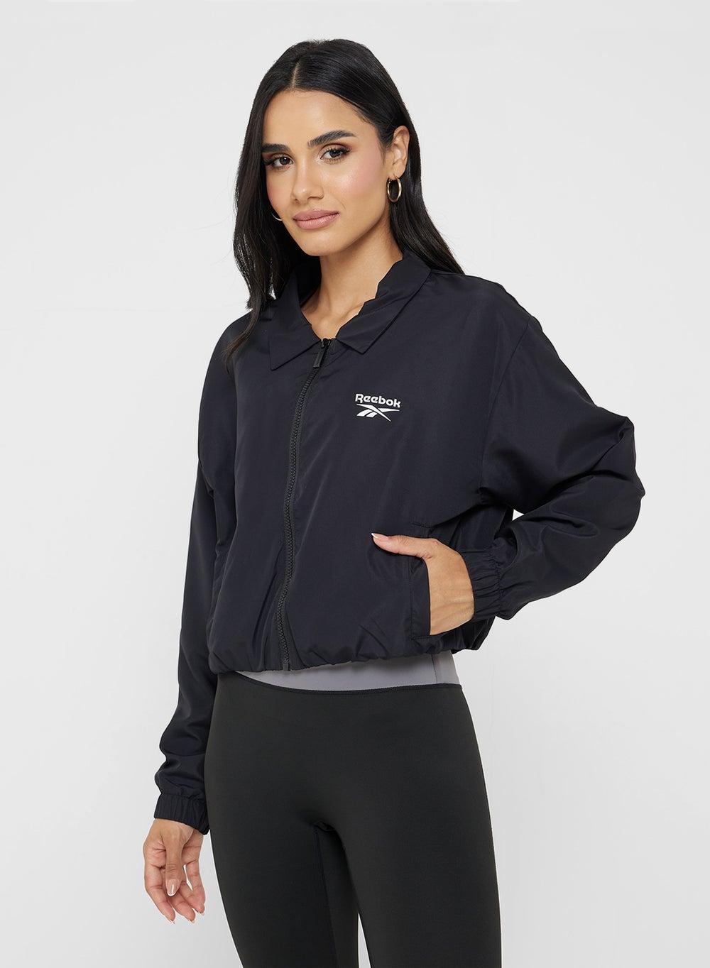 Brooklyn Cropped Cotton-Polyester Track Jacket - Image 1