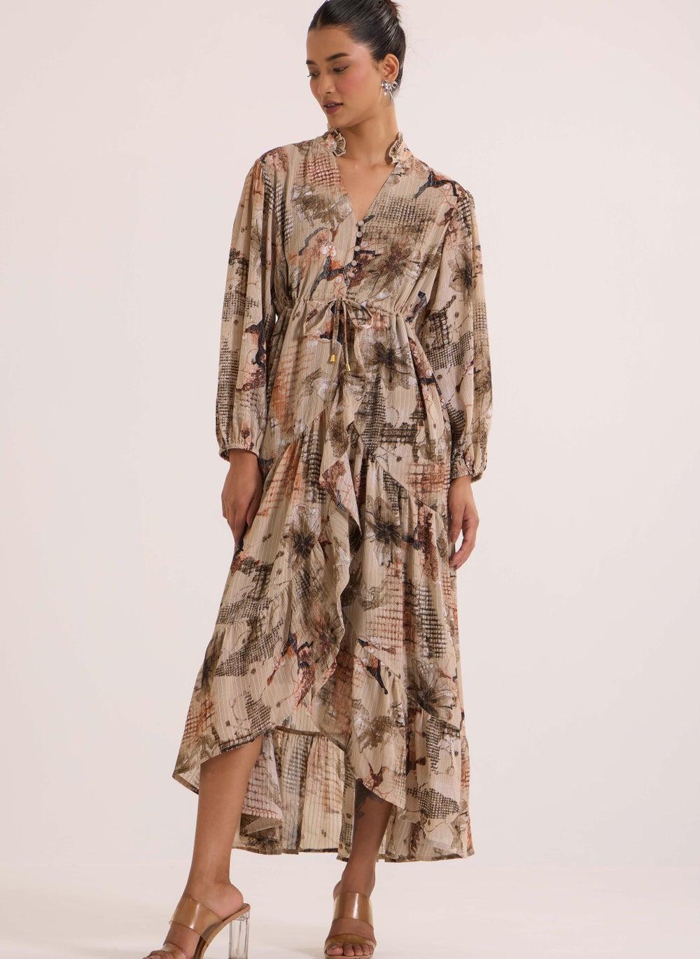 The Alina Dress in Abstract Print - Image 1