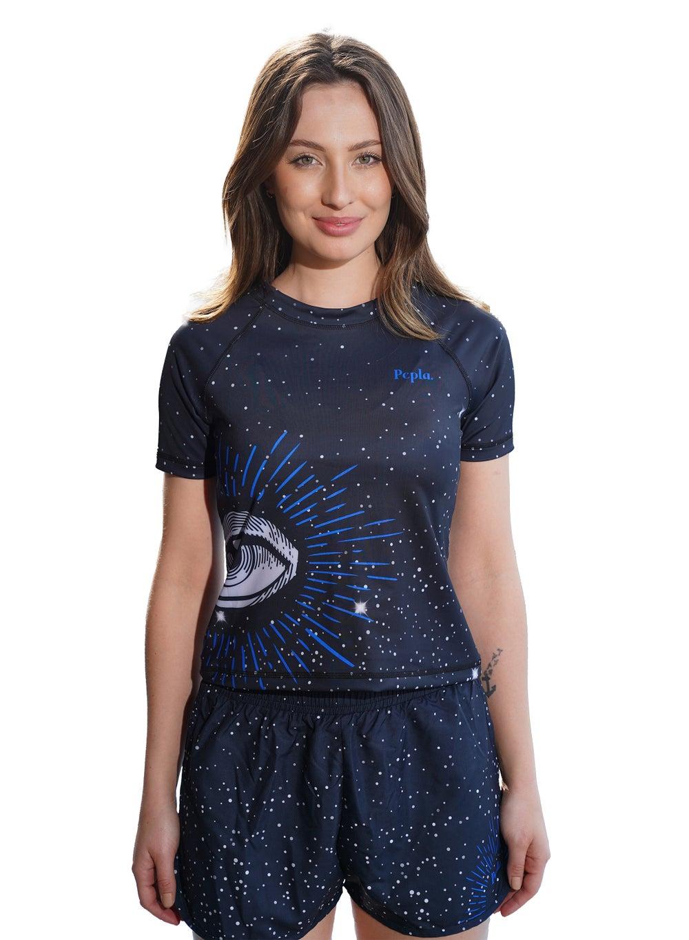Space Short Sleeve Modest Swimwear Set - Image 1