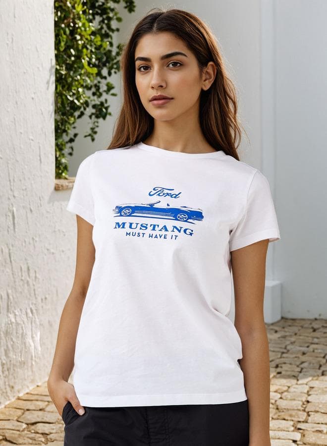Ford Mustang Print Women’s Graphic T-Shirt - Image 1