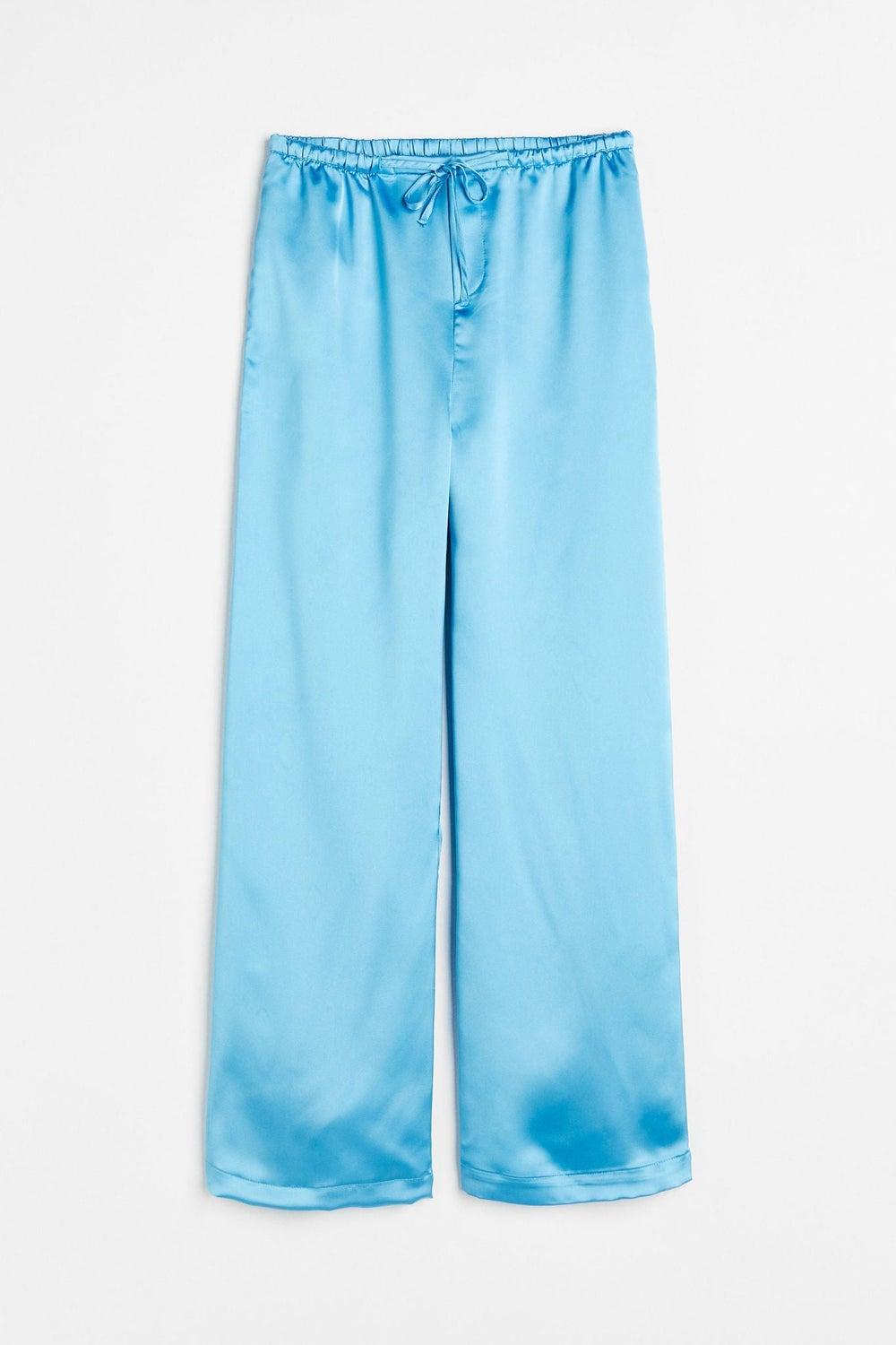 High Waist Satin Trouser with Straight Leg - Image 1