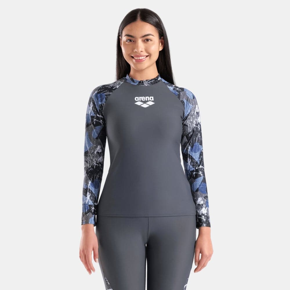 Women's Modesty Long Sleeve Rashguard with UV Protection - Image 1