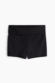Foldover-Waist Mini Shorts in Soft Viscose Jersey - Image 1