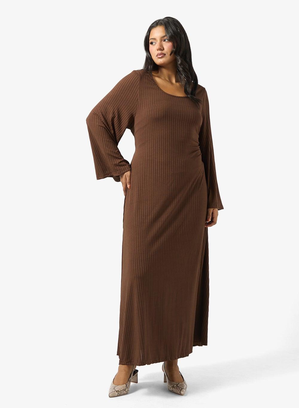 Ribbed A-Line Maxi Dress - Image 1